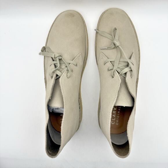 Clarks Mens Desert Coal Chukka Boots US 12 M EU 46 Stone Taupe Suede NIB - Picture 11 of 13